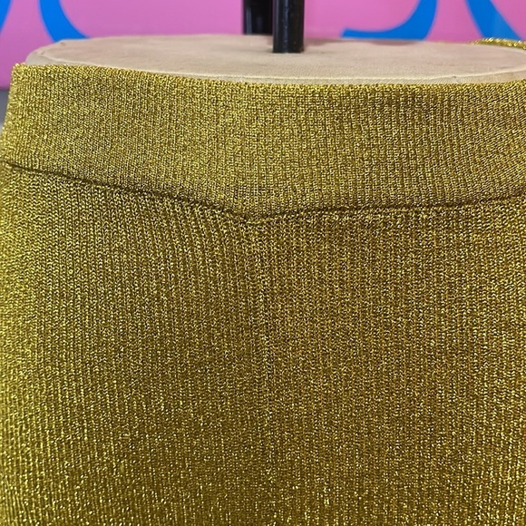 Moschino Couture Yellow Gold Knit Ruffle Hem Pants Clown Collection - Picture 8 of 11